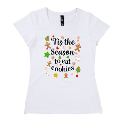 ‘Tis the Season to Eat Cookies Women’s Icon Tee Thumbnail